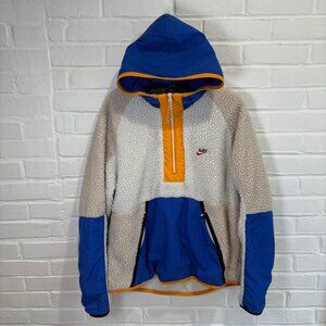 Nike Half Zip Heritage Sherpa Anorak Jacket Colorblock BV3766-133 Men's Medium